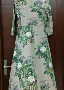 Floral Striped Shirt Dress