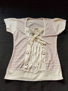 Striped Button-Up Top