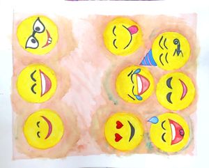 Emojis Painting In Water Colour