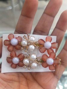 combo of Elegant Pearl &amp; Heart Dangle Earrings
