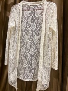 Imported White Lace Cardigan Kimono
