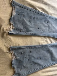 y2k chatpati Studded Flare Jeans