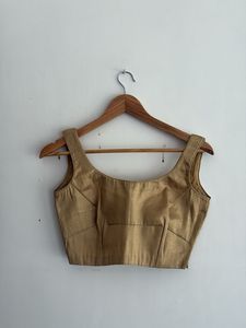 Elegant Gold Silk Blouse