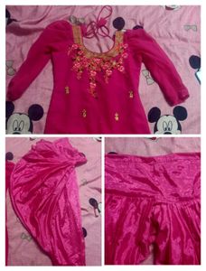 Pink Embroidered Salwar Kameez
