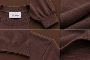 MOCHA BROWN CROPPED CREW NECK SWEATSHIRT