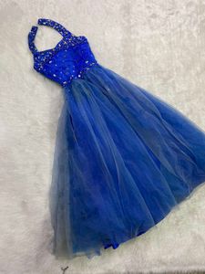 Stunning Royal Blue Embellished Ball Gown
