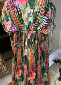 Bohemian Pleated Maxi Dress