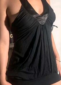 Vintage Y2k Black Clubbing Top