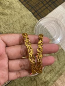 Gold-tone Dangle Earrings with colorful stones