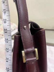 Louis Quatorze Burgundy Leather Shoulder Bag
