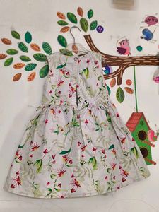 Floral Print Girls' Dress