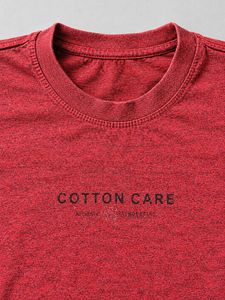 Boys Red Cotton Care T-Shirt
