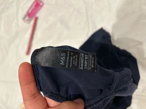M&amp;S cotton Comfortable Navy Briefs