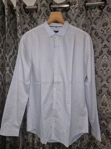 Men's Light Blue Printed Shirt