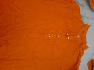 Orange Button-Up Shirt