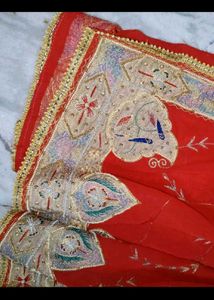 Red Embroidered Lehenga Choli Set
