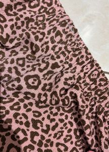 Brand New Pink Leopard Print Wide Leg Pants