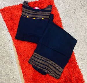 Elegant Blue  Naira cut Kurta Palazzo Set