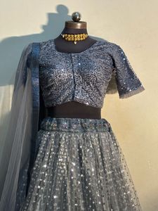 Sparkling Grey Lehenga