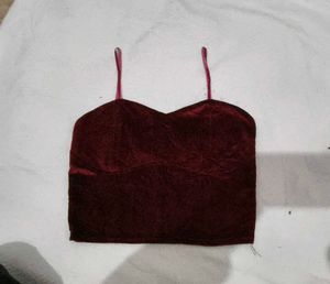 Very Awesome And Fancy Crop Velvet Top