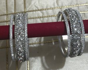 Sparkling Crystal Bangles Set