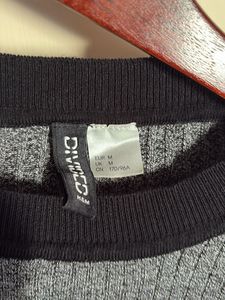 H&amp;M Striped Ribbed Knit Sweater