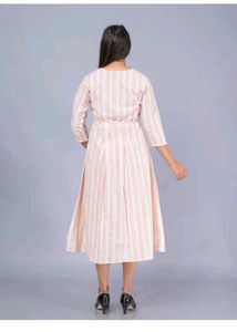 Striped Fit &amp; Flare Midi Dress