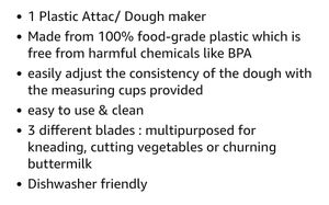 Manual chapati dough maker and Food Chopper