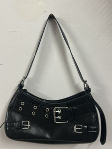 Black Buckle Shoulder Bag