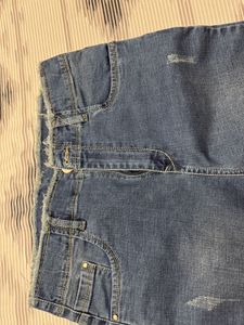 Blue Distressed Denim Jeans