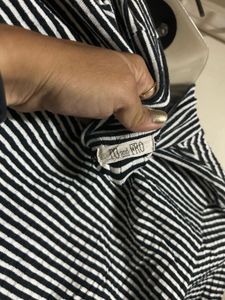 Striped Turtleneck Long Sleeve Top
