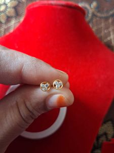 Elegant Stud Earrings with Clear Stones