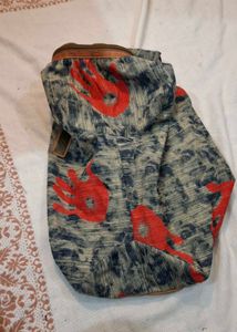 Unique Printed Hobo Bag with Leather Accents