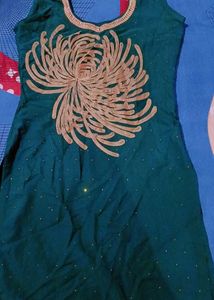 Green Embroidered Kurti