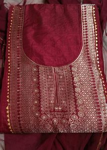Partywear Unstitched Suit Set
