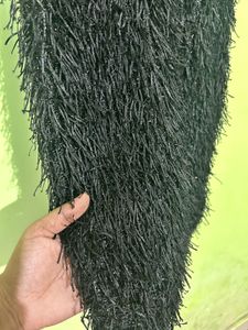 Sparkly Black Fringe Mini Dress