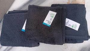 Anko Malmo Black Face Washers (pack of 6)
