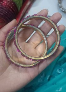 Stunning Pink Rhinestone Bangles