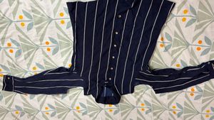 Chic Cold-Shoulder Striped Top