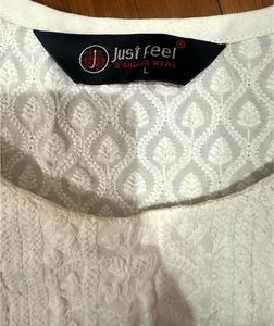 Elegant White Chikankari Kurta