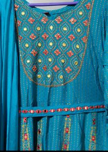 Blue Anarkali Set