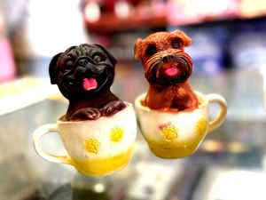 Pug in a Cup Showpiece