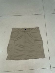 Khaki Cargo Skirt