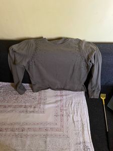 Stylish Embellished Long Sleeve Top