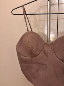 Chic Brown Corset Style Top