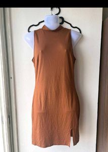 Savana Chic Brown Bodycon Mini Dress