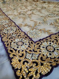 fully net saree with blouse