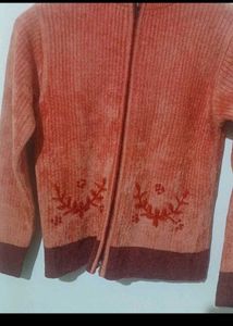 Floral Zip-Up sweater