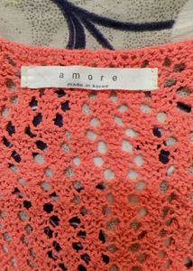 Crochet woollen Sleeveless Top/ Shrug
