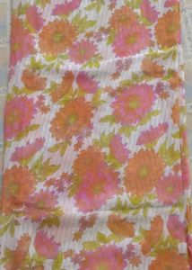Vibrant Floral Print Dress Material